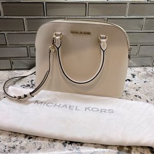Michael Kors Cindy Leather Dome Satchel